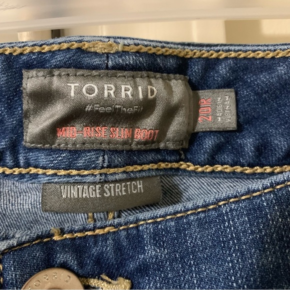 Torrid feel the fit‎ vintage stretch mid-rise slim bootcut size 20R jeans EUC - Picture 4 of 6